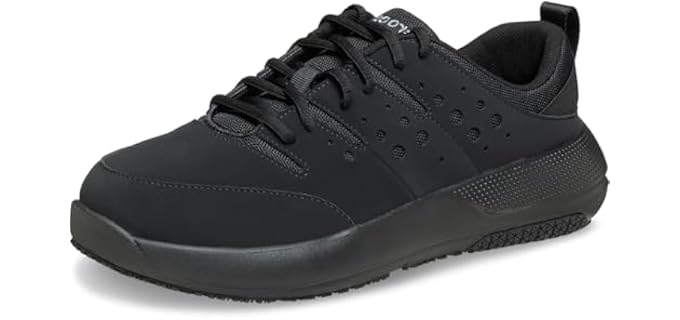 Crocs Men's On The Clock Work Sneakers, Triple Black, 10 Men