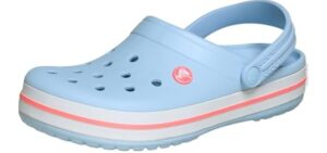 Crocs Unisex-Adult Crocband Clog, Blue Frost/Guava, 8 Women 6 Men