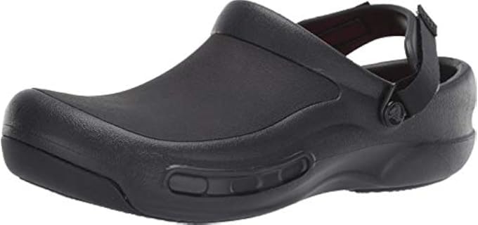 Crocs Unisex-Adult Bistro Pro Literide Clogs, Black, 10 Women/8 Men | All Day Comfort at Work, Non-Slip, for Healthcare, Hospitality, and Food Service Workers, Easy to Wipe Clean, ASTM Certified