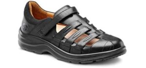 Dr. Comfort Women's Breeze Diabetic Fisherman Style Sandal: Black 9.5 X-Wide (E/2E)