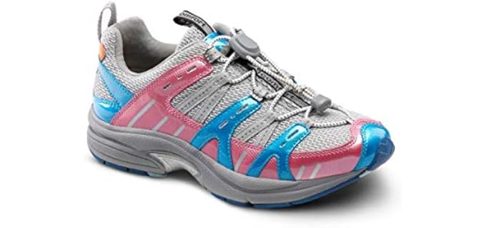 Dr. Comfort Refresh Women's Therapeutic Diabetic Extra Depth Shoe: Grey/Berry 4 X-Wide (E-2E)