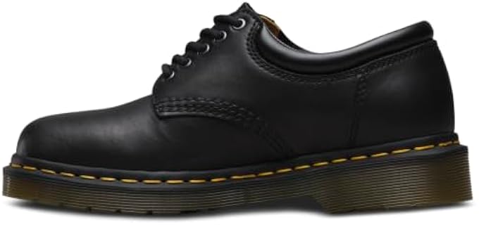 Dr. Martens 8053 5 Eye Padded Collar Shoe, Black Nappa, 10 UK/11 US Men