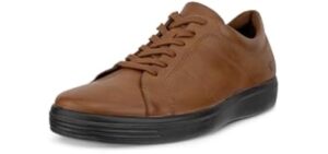 ECCO Men's Soft Classic Tie Sneaker, Camel, 10-10.5