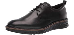 ECCO Men's ST.1 Hybrid Plain Toe Derbys, Black Smooth, 13-13.5