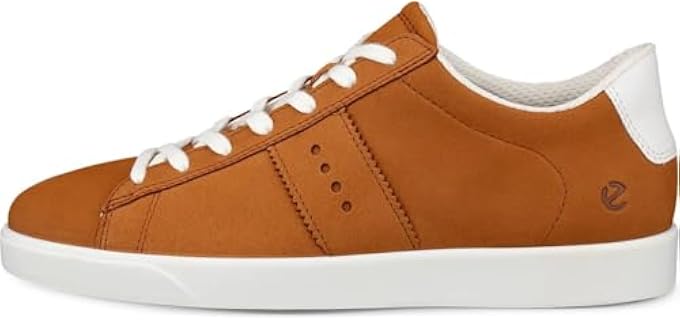 ECCO Women's Street Lite Retro Sneaker, Amber/White, 10-10.5