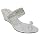 ESSEX GLAM Womens Low Heel Wedge Diamante Sparkly Silver Synthetic Toe Post Sandals 8 B(M) US