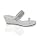 ESSEX GLAM Womens Low Heel Wedge Diamante Sparkly Silver Synthetic Toe Post Sandals 8 B(M) US