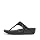 FitFlop Women's LULU Glitter Toe-Post Sandal, Black Glitter, 10