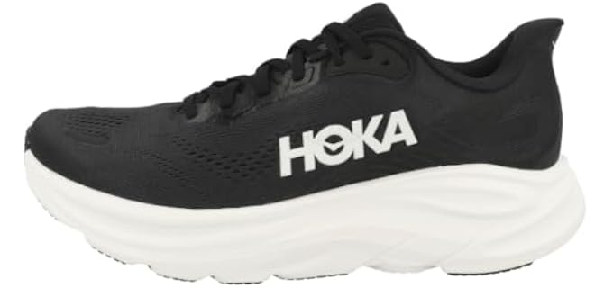 Hoka Mens Clifton 11 Black/White 10 Medium