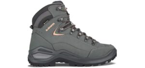 LOWA Women's Renegade EVO GTX Mid Hiking Boot, Graphite/Apricot, 8