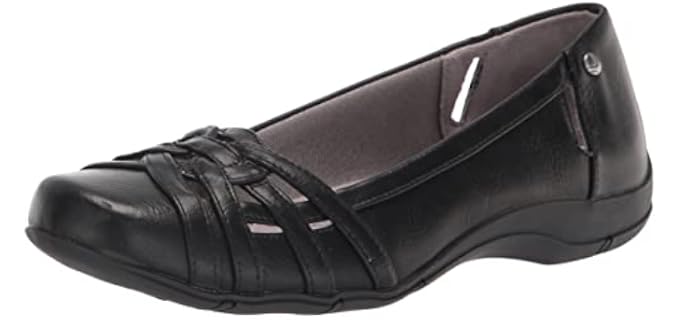 LifeStride Women's Diverse Flat, Black, 7 W US