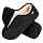 LongBay Women's Furry Memory Foam Diabetic Slippers Comfy Cozy Arthritis Edema House Shoes (11 B(M), Black)