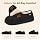 LongBay Women's Furry Memory Foam Diabetic Slippers Comfy Cozy Arthritis Edema House Shoes (11 B(M), Black)