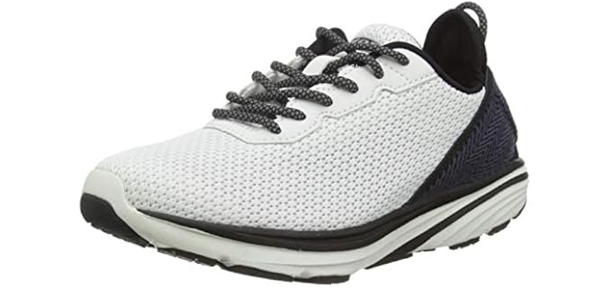 MBT Women's Gadi Lace Up Active Fitness Walking Shoe, Black/White Size 7