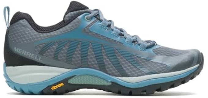 Merrell womens Siren Edge 3 Hiking Shoe, Rock/Bluestone, 9 US | The Siren Edge 3 Hiking Shoe keeps you sure-footed on any terrain
