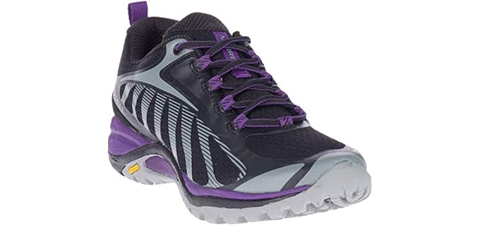 Merrell mens Siren Edge 3 Hiking Shoe, Black/Acai, 12 US | The Siren Edge 3 Hiking Shoe keeps you sure-footed on any terrain
