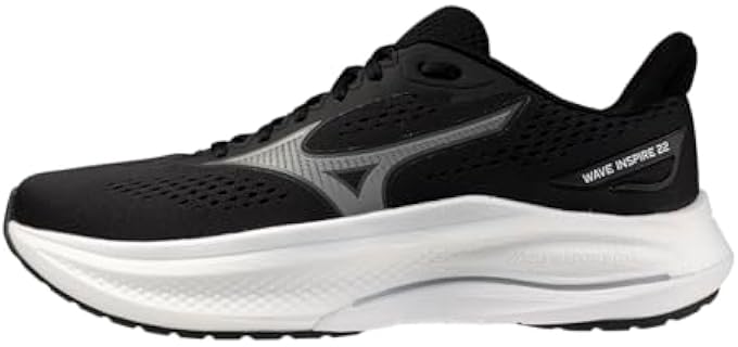 Mizuno Men's Wave Inspire 22 Running Shoes, Black-Ultimate Grey US Mens 9.5