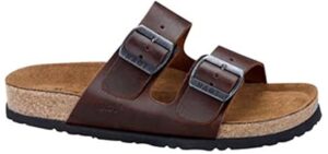 NAOT Footwear Mens Santa Barbara Slide Sandal Buffalo Leather 12-12.5