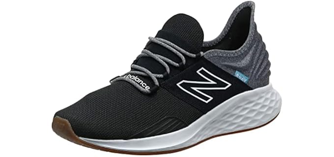 New Balance Men's Fresh Foam Roav V1 Sneaker, Black/Light Aluminum, 10.5