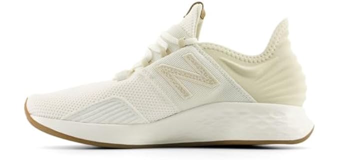 New Balance Women's Fresh Foam Roav V1 Running Shoe, Sea Salt/Bone/Incense, 8 W