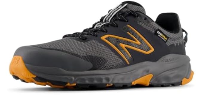 New Balance Men's Fresh Foam 510 V6 Trail Running Shoe, Castlerock/Black/Sizzle, 9.5 W
