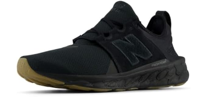 New Balance Men's Fresh Foam X Cruz V3 Running Shoe, Black/Black/Gum 020, 11 M