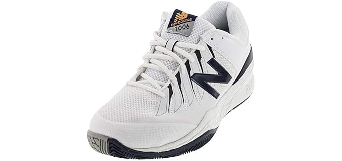 New Balance Men's 1006 V1 Tennis Shoe, Black/White, 10 M US