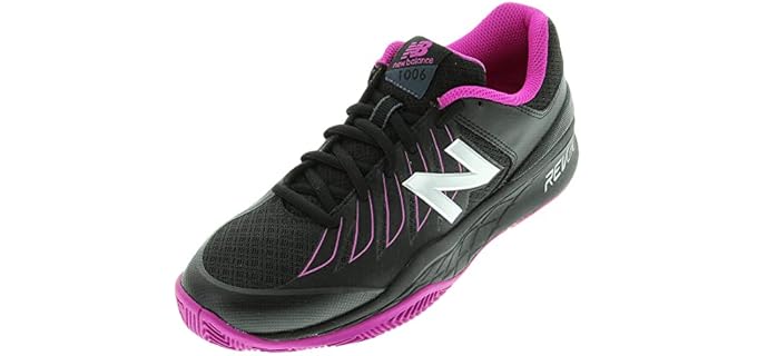 New Balance Women's 1006 V1 Tennis Shoe, Black/Pink, 5.5 N US