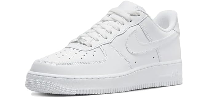 Nike Men's Air Force 1 '07 Basketball Shoe, White/Black, 9