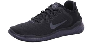 Nike Mens Free RN 2018 942836 002, Black/Anthracite, Size 8