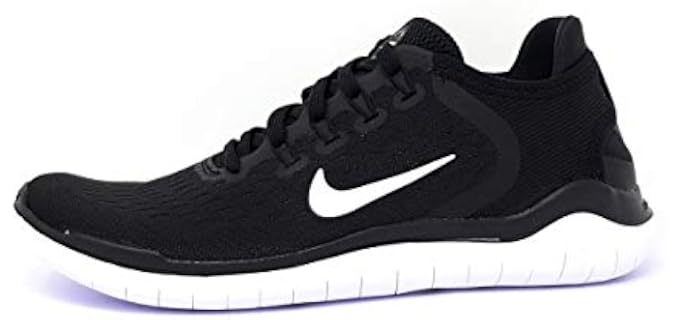 Nike Women's Free RN 2018 Black/White Running Shoe 7 US