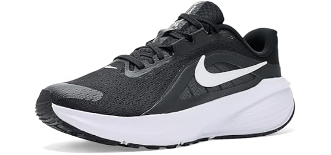 Nike Women's Downshifter 14 Road Running Shoes, Black/White-Anthracite-Wolf Grey, 8