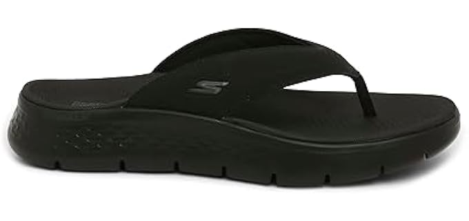 On The Go Mens Go Walk Flex Sandal - Vallejo Sandal, Black/Black, 10