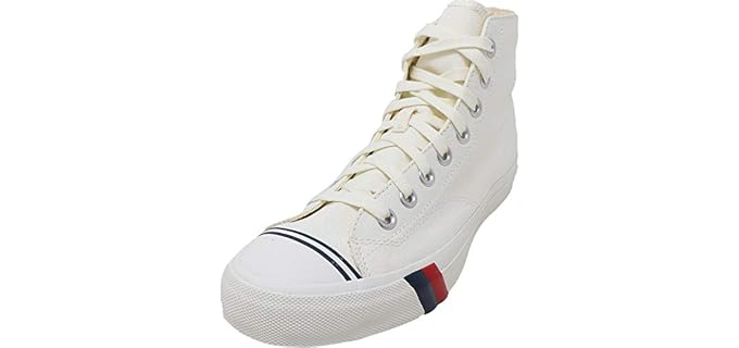 PRO-Keds mens Royal Hi Classic Canvas Sneaker, White, 8 US