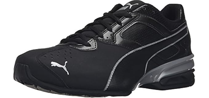 PUMA Men's Tazon 6 FM Cross Training Shoes, Black-Silver, 12