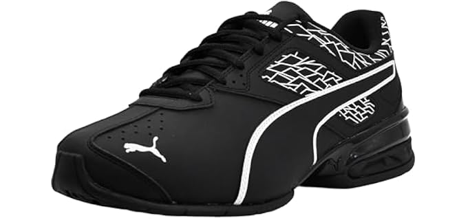 PUMA Men's Tazon 6 Fracture FM Shoes, Black-Black, 11