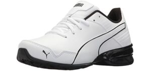 PUMA Mens Super Levitate Sneaker, White, Men's 7.5 / Women's 9