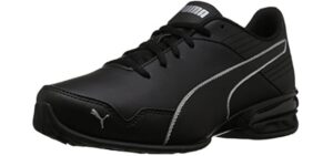 PUMA Men's SUPER LEVITATE Sneaker, Puma Black-Puma Aged Silver, 7.5