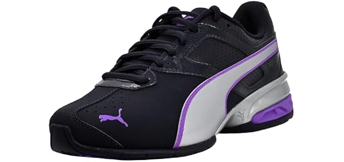 PUMA Women's Tazon 6 Cross Training Shoes, New Navy-Dark Amethyst-Silver, 8