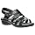 Propet Women's Aurora Wedge Sandal, Black, 7 4E US