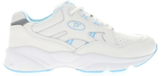 Propet Stability Walker Women's Walking, 9.5 2A(N) US, White-Light Blue