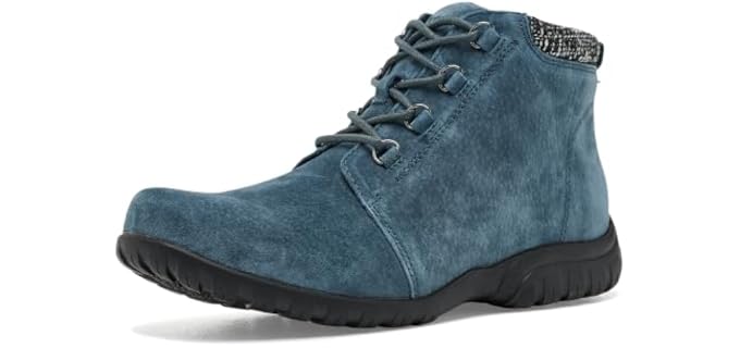 Propet Womens Delaney Round Toe Lace Up Zippered Casual Boots Ankle Low Heel 1-2