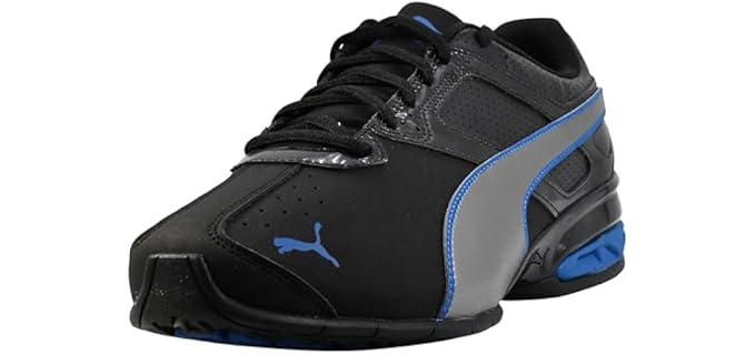 Puma Men's Tazon 6 FM Shoes, Black-Aged Silver-True Blue, 10
