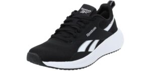 Reebok Women's Lite Plus 4 Sneaker, Cblack Ftwwht Pugry4, 2.5 UK