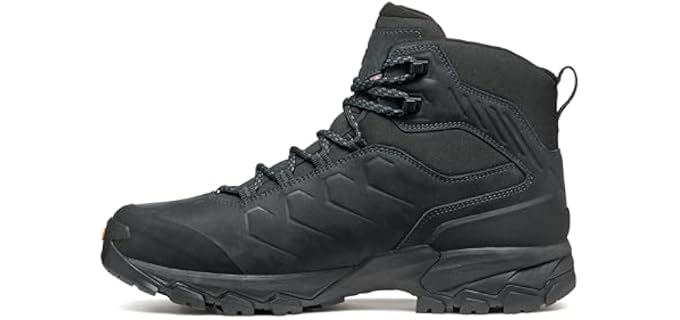 SCARPA Men's Moraine Polar GTX Hiking Boots-Dark Anthracite/Ocean-10-10.5 | Waterproof, Gore-Tex, Insulated, For Backpacking & Hiking