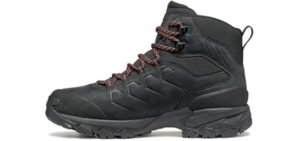 SCARPA Women's Moraine Polar GTX Hiking Boots - Dark Anthracite/Coral - 9.5 | Waterproof, Gore-Tex, Insulated, For Backpacking & Hiking