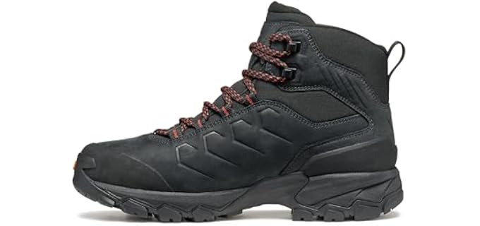 SCARPA Women's Moraine Polar GTX Hiking Boots - Dark Anthracite/Coral - 9.5 | Waterproof, Gore-Tex, Insulated, For Backpacking & Hiking
