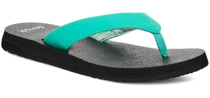 Sanuk Yoga Mat II | Flip Flops for Women | Yoga Sandals For Women | Women's Beach Sandals | Memory Foam Footbed