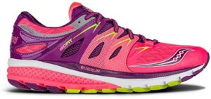 Saucony Women's Zealot Iso 2 running Shoe, Coral/Purple/Cotton, 7.5 M US