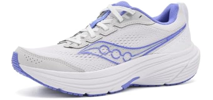 Saucony Women's Cohesion 19 Sneaker, Fog/Vinca, 8